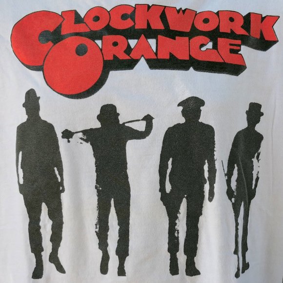 90's Vintage CLOCKWORK ORANGE Stanley Kubrick T Shirt XL With Hanes Beefy T Tag - Picture 1 of 5